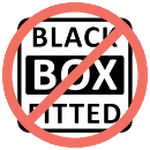 Illustration of the a black box fitted sign that's been crossed out