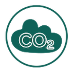 Illustration of a cloud with CO2 written in it