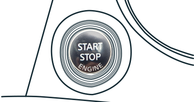 Stop start button for a keyless car.